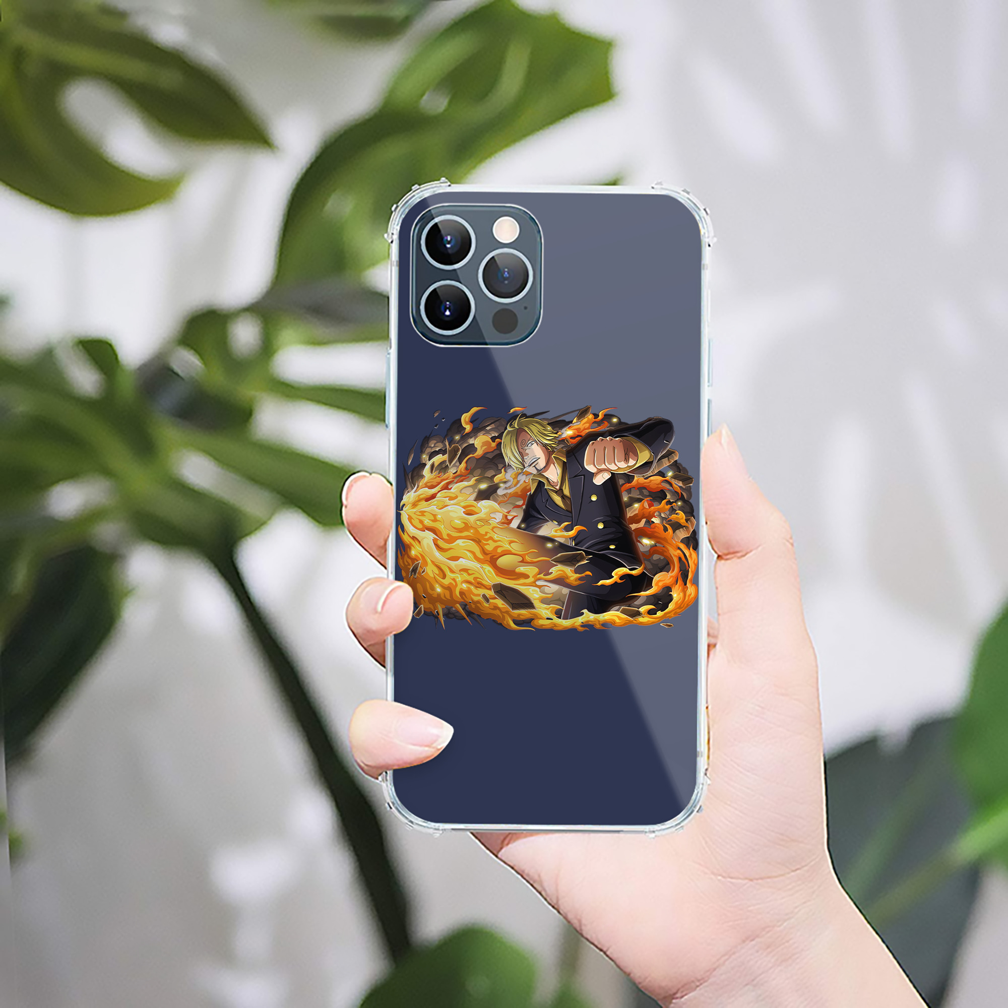 （画像用） ワンピース サンジ ONE PIECE Sanji 【iPhone 12シリーズ対応】透明スマホケース（クリアソフトケース）